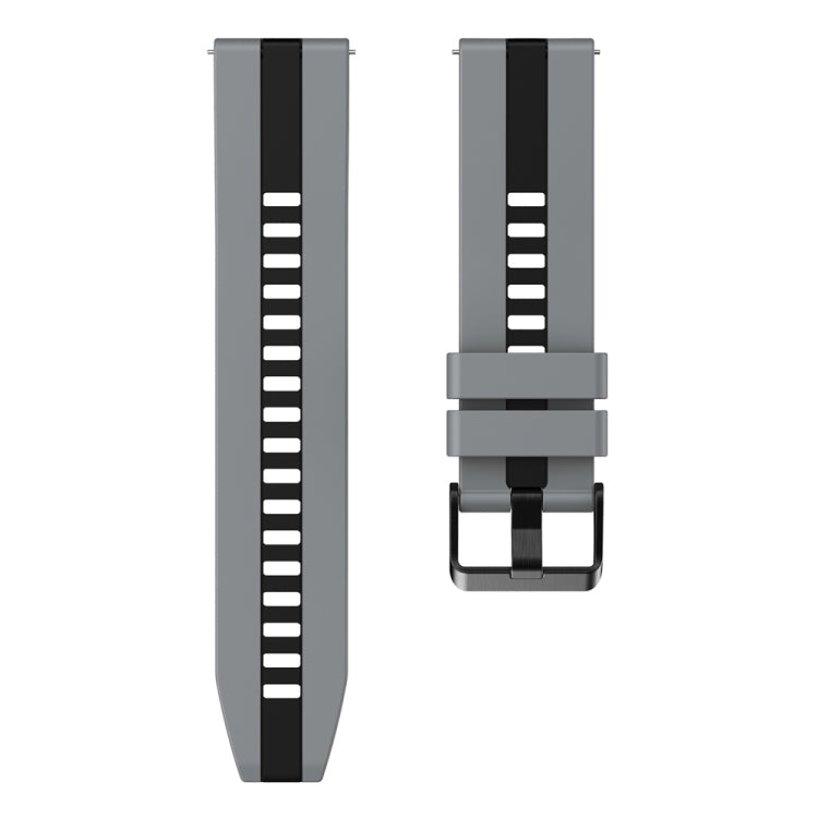 22mm Vertical Two Color Silicone Watch Band
