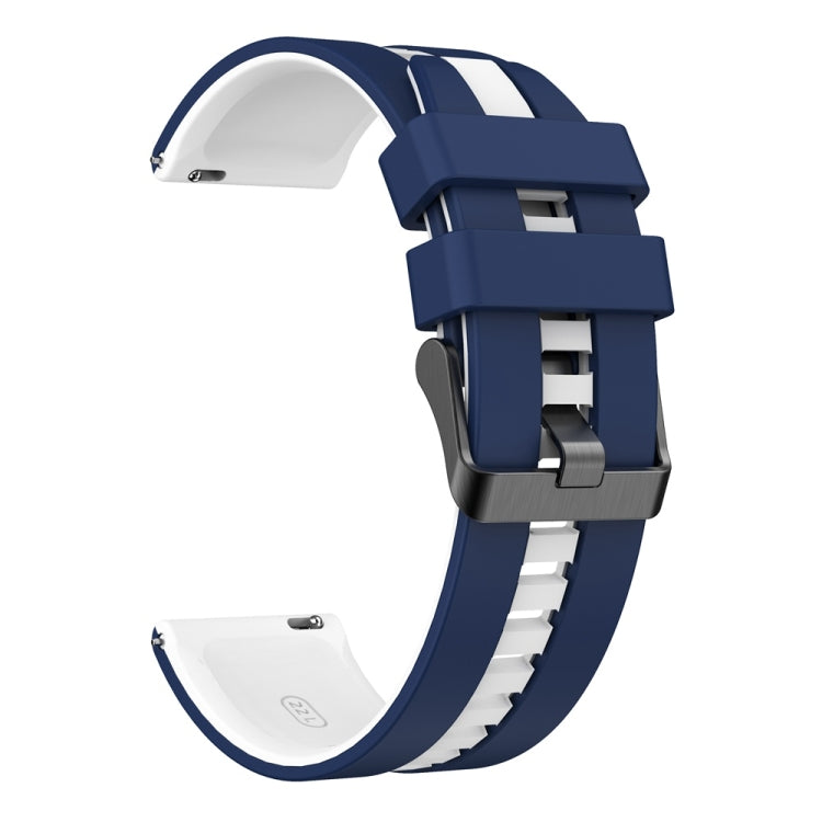 22mm Vertical Two Color Silicone Watch Band