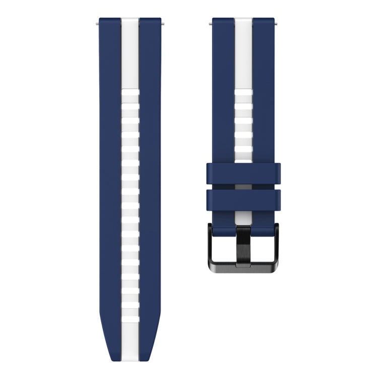 22mm Vertical Two Color Silicone Watch Band