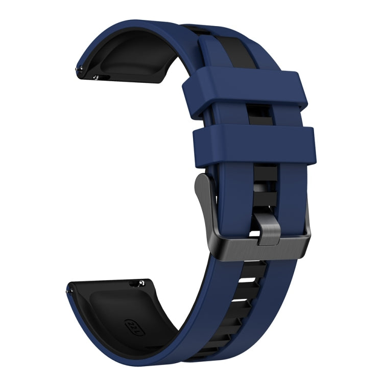22mm Vertical Two Color Silicone Watch Band