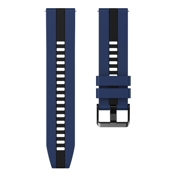22mm Vertical Two Color Silicone Watch Band