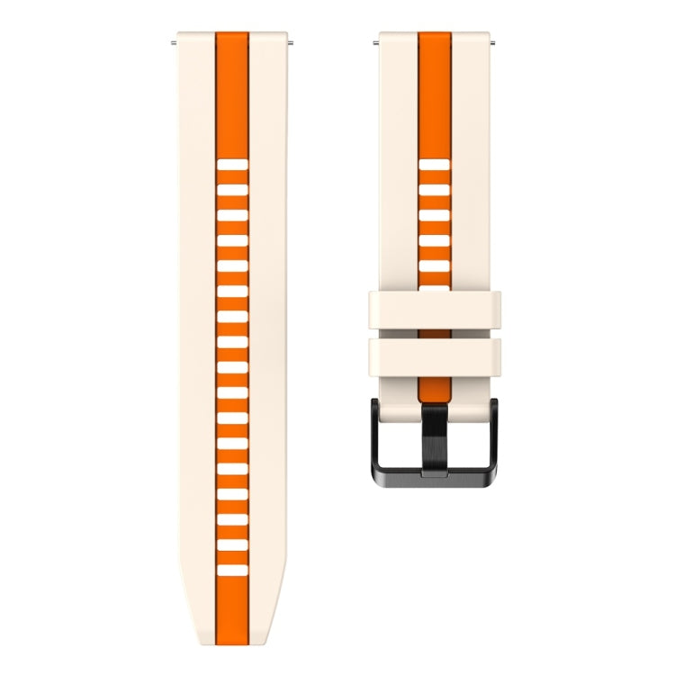 22mm Vertical Two Color Silicone Watch Band
