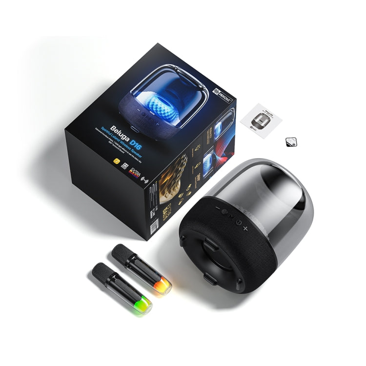 WK Beluga D16 Smart Island Desktop Bluetooth Speaker with Dual Microphones - Black