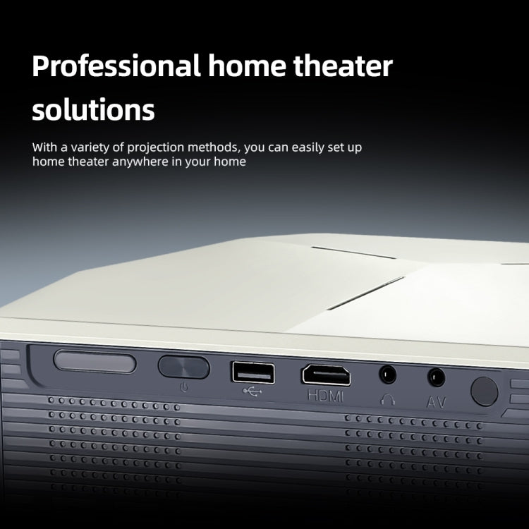 AUN A004 Pro 1920 x 1080P 9000Lumen Android 9.0 Portable LCD Projector, US Plug - White