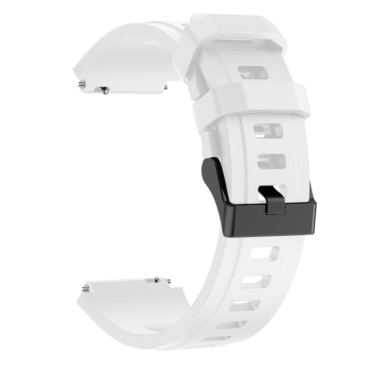 22mm Sports Style Steel Buckle Silicone Watch Band