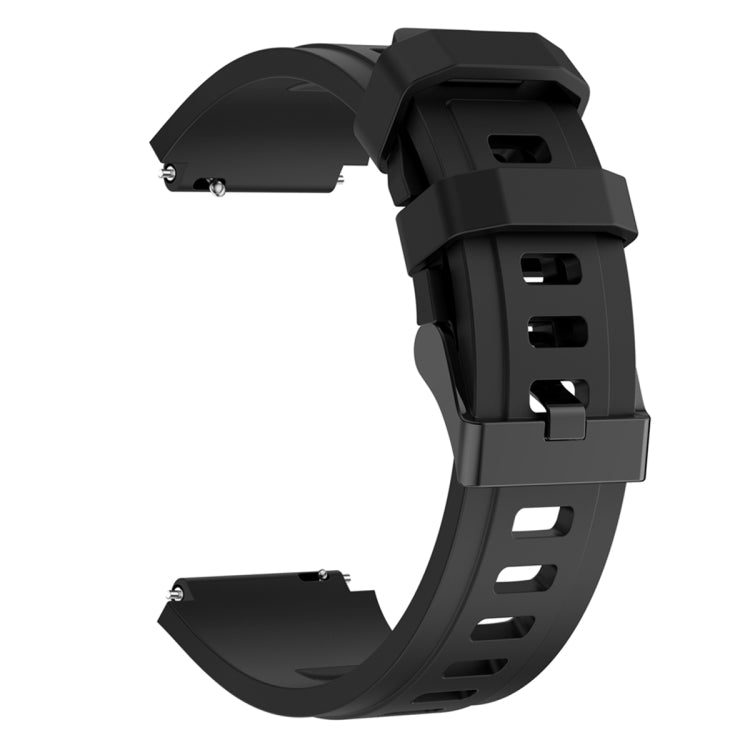 22mm Sports Style Steel Buckle Silicone Watch Band