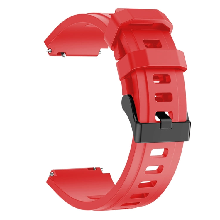 22mm Sports Style Steel Buckle Silicone Watch Band
