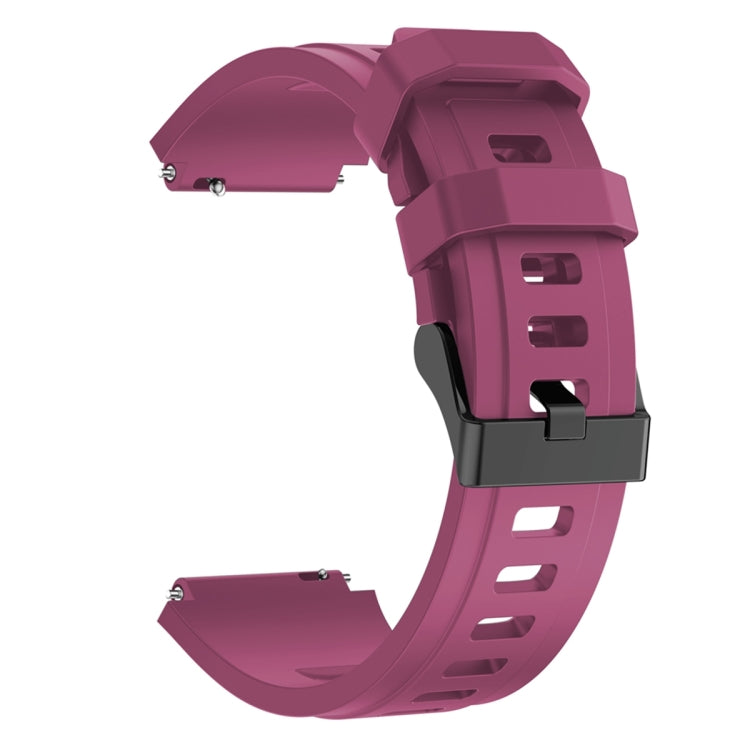 22mm Sports Style Steel Buckle Silicone Watch Band