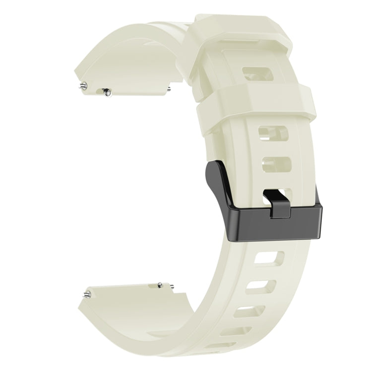 22mm Sports Style Steel Buckle Silicone Watch Band