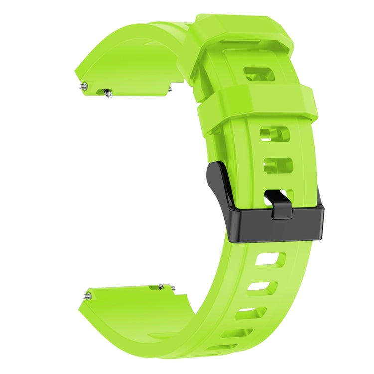 22mm Sports Style Steel Buckle Silicone Watch Band