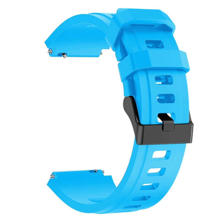 22mm Sports Style Steel Buckle Silicone Watch Band