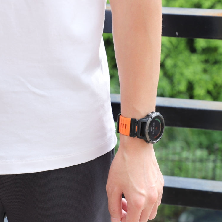 For Garmin Fenix 7 Fluororubber Quick Release Watch Band