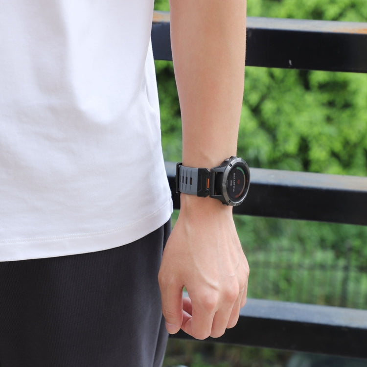 For Garmin Fenix 7 Fluororubber Quick Release Watch Band