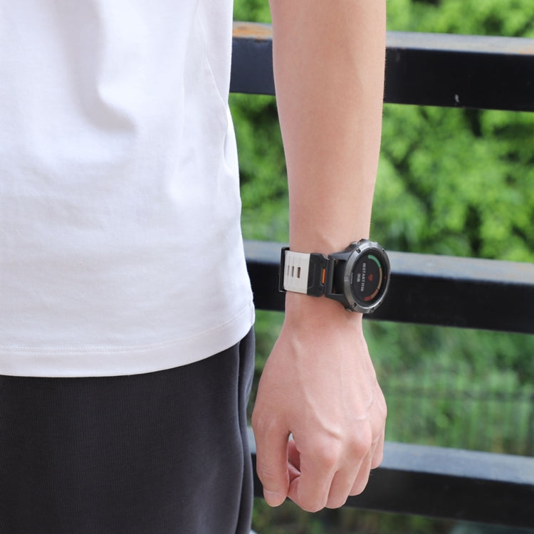 For Garmin Fenix 7 Fluororubber Quick Release Watch Band