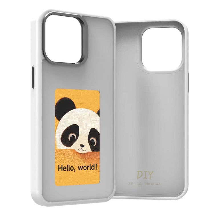 For iPhone 13 Pro Max Four-Color E-ink Screen NFC DIY Phone Case