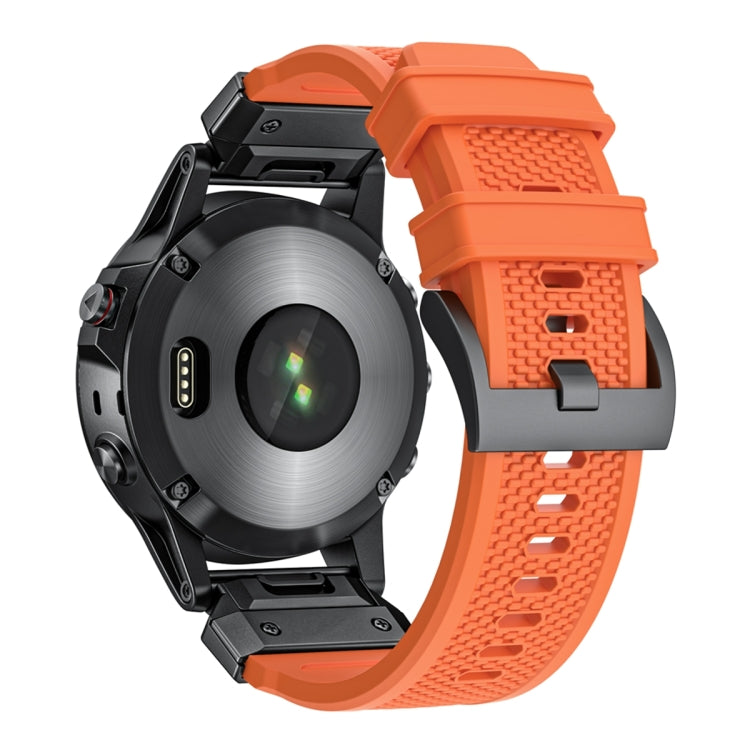 For Garmin Fenix 7 Steel Buckle Rubber Quick Release Watch Band
