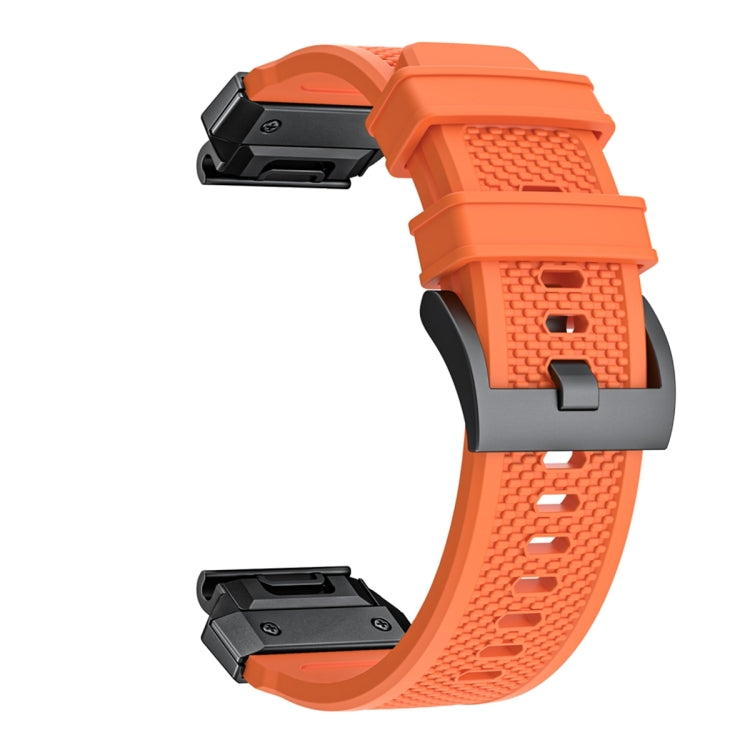 For Garmin Fenix 7 Steel Buckle Rubber Quick Release Watch Band