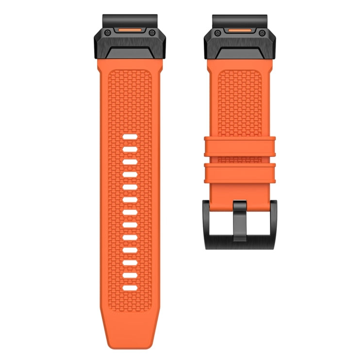 For Garmin Fenix 7 Steel Buckle Rubber Quick Release Watch Band