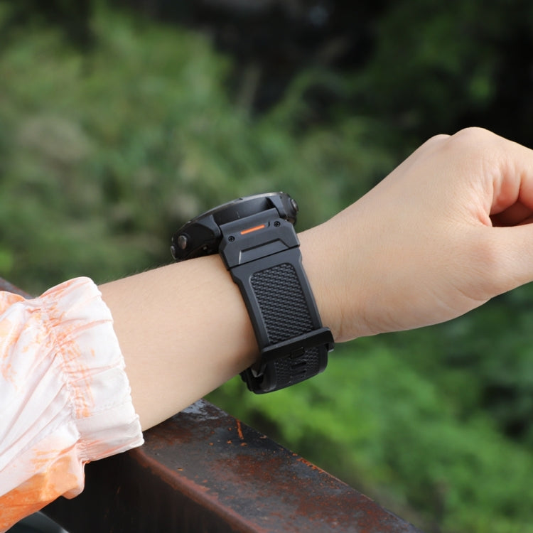 For Garmin Fenix 7 Steel Buckle Rubber Quick Release Watch Band