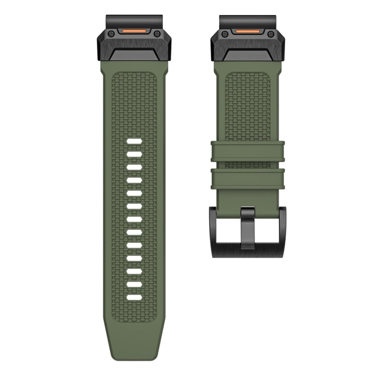 For Garmin Fenix 7 Steel Buckle Rubber Quick Release Watch Band