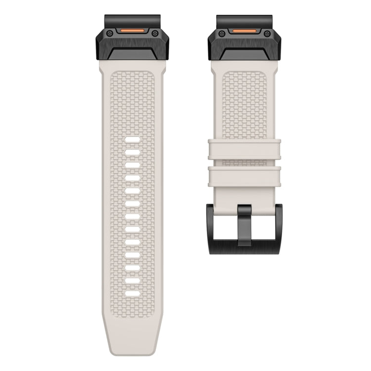 For Garmin Fenix 7 Steel Buckle Rubber Quick Release Watch Band