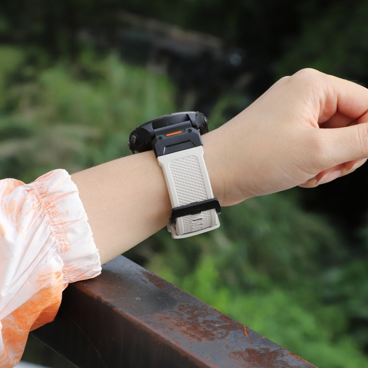 For Garmin Fenix 7 Steel Buckle Rubber Quick Release Watch Band