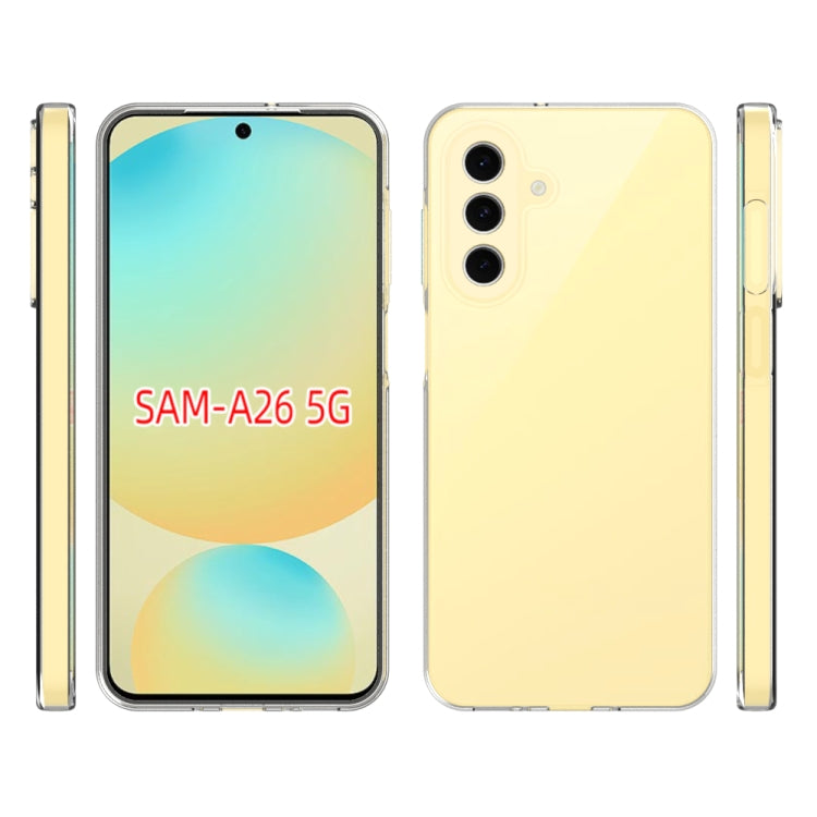 For Samsung Galaxy A26 5G Waterproof Texture TPU Phone Case - Transparent