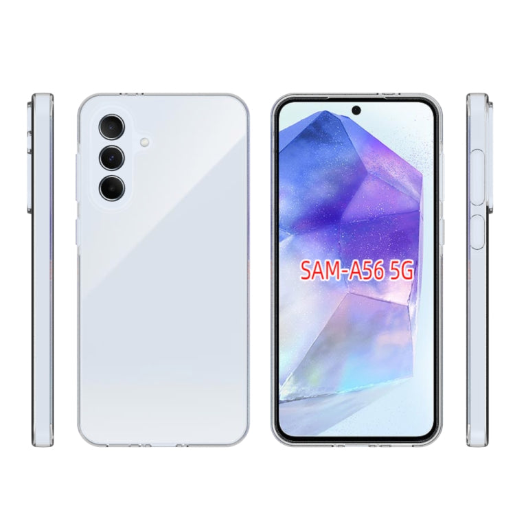 For Samsung Galaxy A56 5G Waterproof Texture TPU Phone Case - Transparent