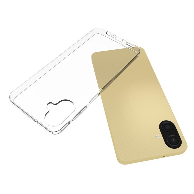 For Samsung Galaxy A07 4G Waterproof Texture TPU Phone Case - Transparent