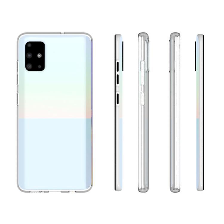 For Samsung Galaxy A51 4G Waterproof Texture TPU Phone Case - Transparent