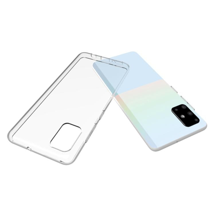 For Samsung Galaxy A51 4G Waterproof Texture TPU Phone Case - Transparent