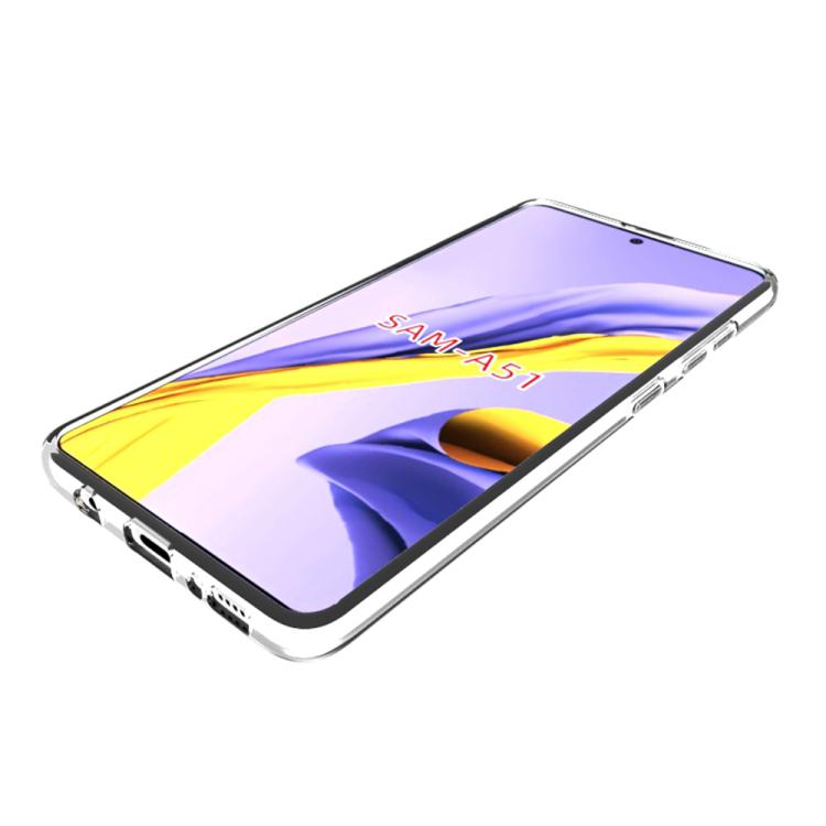 For Samsung Galaxy A51 4G Waterproof Texture TPU Phone Case - Transparent