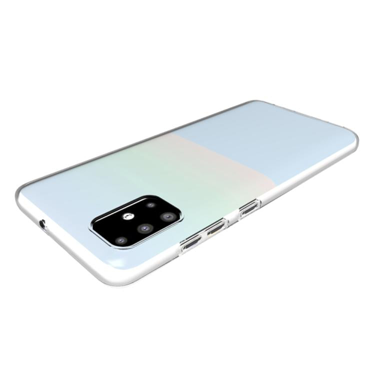 For Samsung Galaxy A51 4G Waterproof Texture TPU Phone Case - Transparent