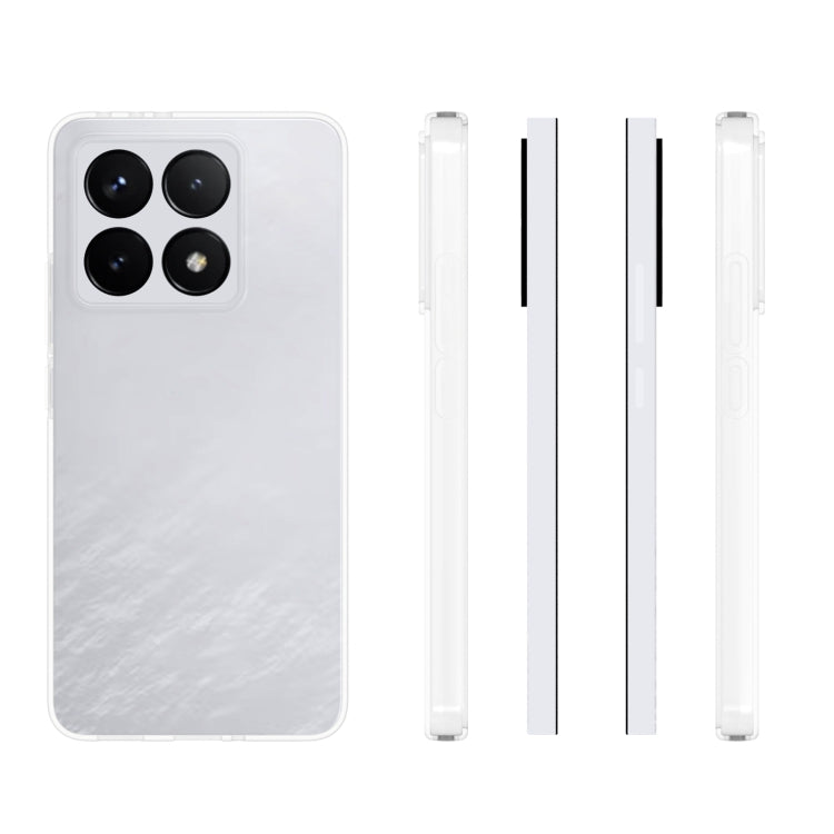 For Xiaomi 14T  Waterproof Texture TPU Phone Case - Transparent
