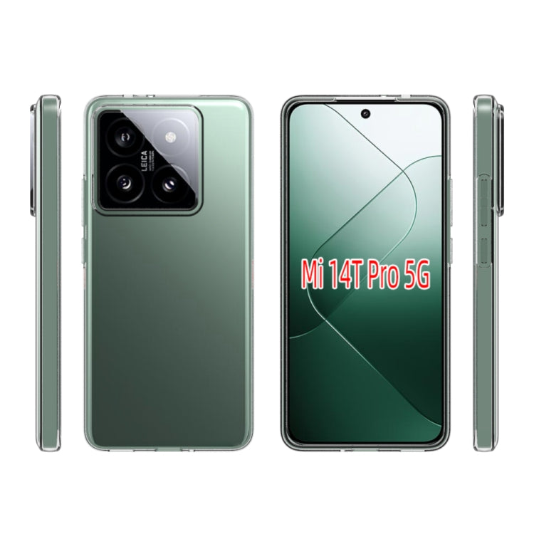For Xiaomi 14T Pro Waterproof Texture TPU Phone Case - Transparent