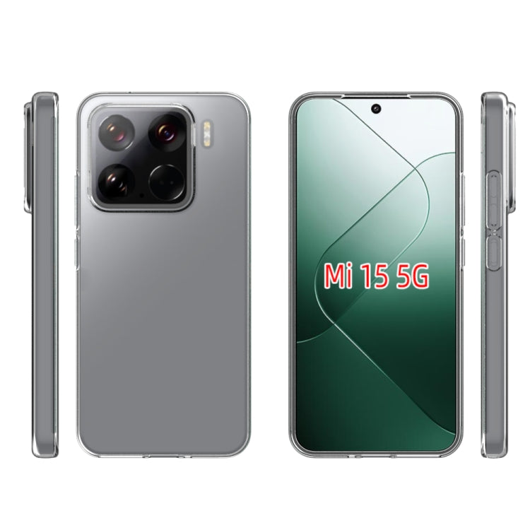 For Xiaomi 15 Waterproof Texture TPU Phone Case - Transparent