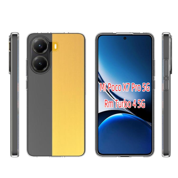 For Xiaomi Poco X7 Pro Waterproof Texture TPU Phone Case - Transparent