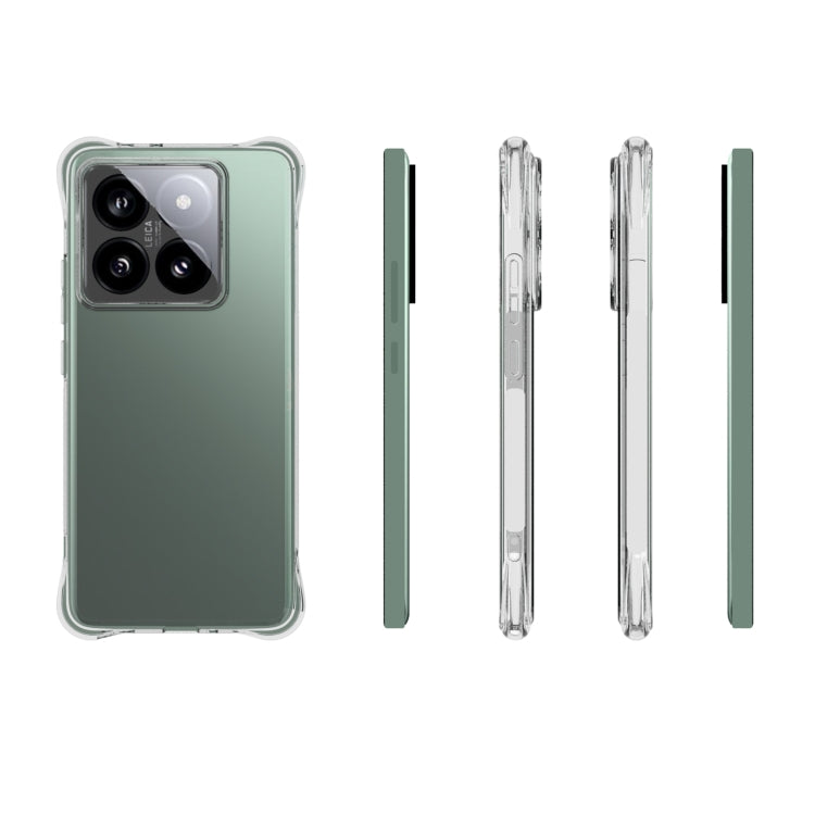 For Xiaomi 14T Pro Shockproof Non-slip Thickening TPU Phone Case - Transparent