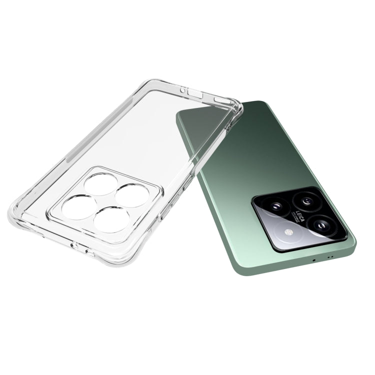 For Xiaomi 14T Pro Shockproof Non-slip Thickening TPU Phone Case - Transparent