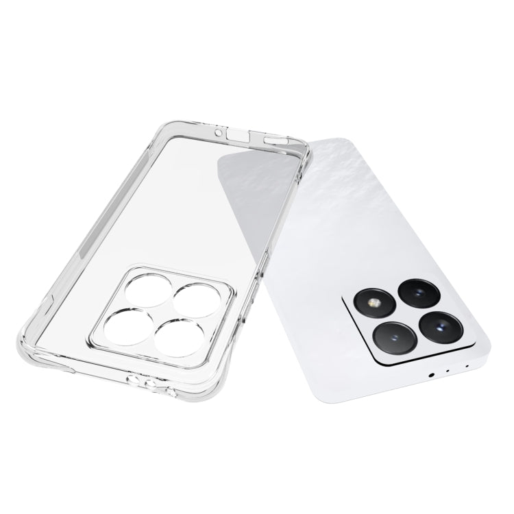 For Xiaomi 14T Shockproof Non-slip Thickening TPU Phone Case - Transparent