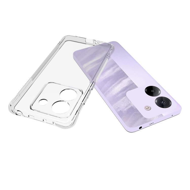 For Xiaomi Poco M7 Pro 5G Shockproof Non-slip Thickening TPU Phone Case - Transparent