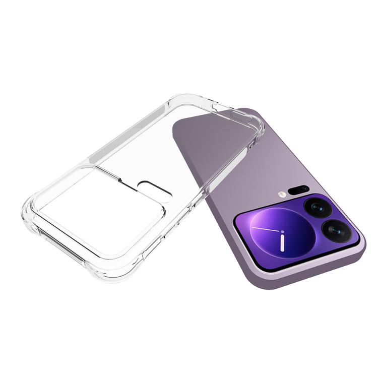 For Xiaomi 17 Pro Shockproof Non-slip Thickening TPU Phone Case - Transparent
