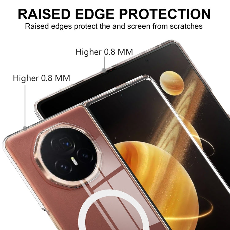For Honor Magic V3 Scratchproof PC Transparent MagSafe Phone Case - Transparent