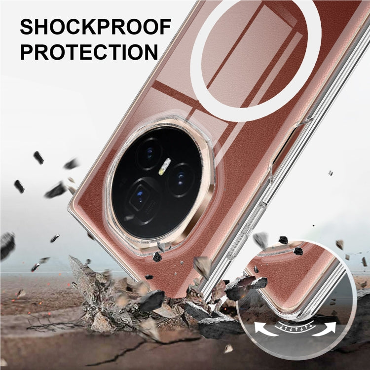 For Honor Magic V3 Scratchproof PC Transparent MagSafe Phone Case - Transparent