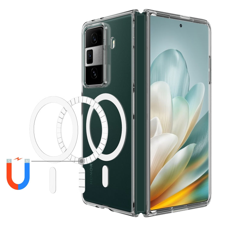 For Honor Magic Vs3 Scratchproof PC Transparent MagSafe Phone Case - Transparent