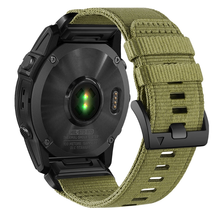 For Garmin Fenix 7X Nylon Canvas Quick Release Watch Band