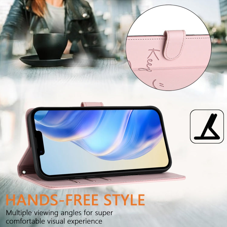 For iPhone X / XS Smile Embossing RFID Leather Phone Case