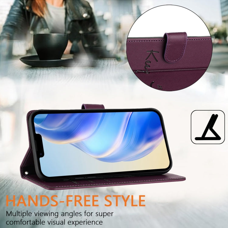 For iPhone X / XS Smile Embossing RFID Leather Phone Case