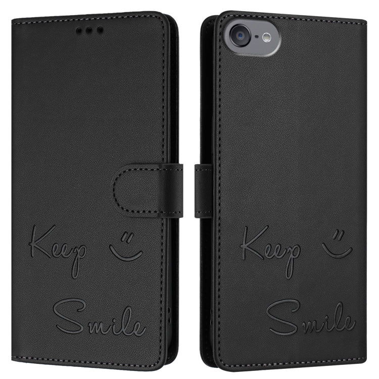 For iPod Touch 7 / 6 / 5 Smile Embossing RFID Leather Phone Case