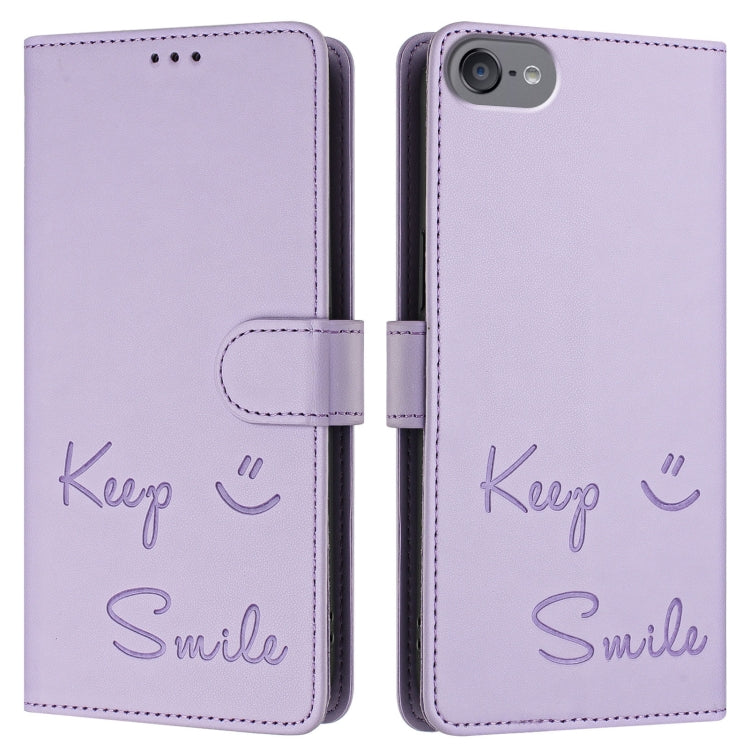 For iPod Touch 7 / 6 / 5 Smile Embossing RFID Leather Phone Case